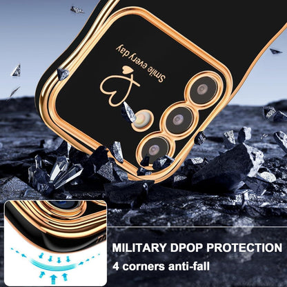 Handyhülle Samsung Galaxy S24 FE mit Wellenmuster, Schwarz