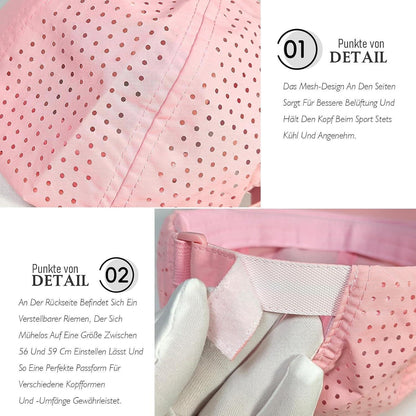 Atmungsaktive Baseball Cap Herren Damen Sommer Mesh Rosa