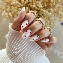 Weihnachts-Drucknagel 24 Stück Press on French Tip Glänzend