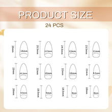 24 Stück Weiße Weihnachts-Drucknägel French Tip Mandel
