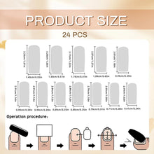 24 Stk French Tip Press on Nägel in Braun Gepard Glanz