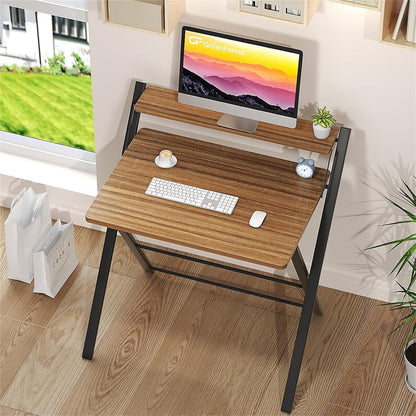 Klappschreibtisch 70cm mit Monitorständer, Espresso