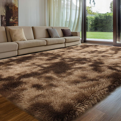 Sour Lemon Hochflor Teppich Braun Flauschig 140x200 Waschbar