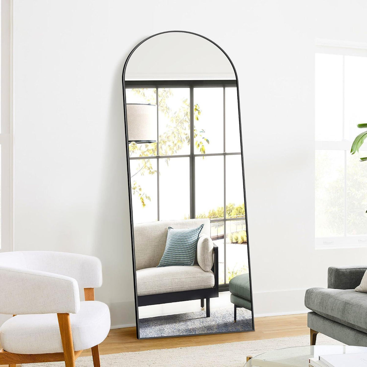 Ganzkörperspiegel 175x60cm – Stand- & Wandspiegel Schwarz