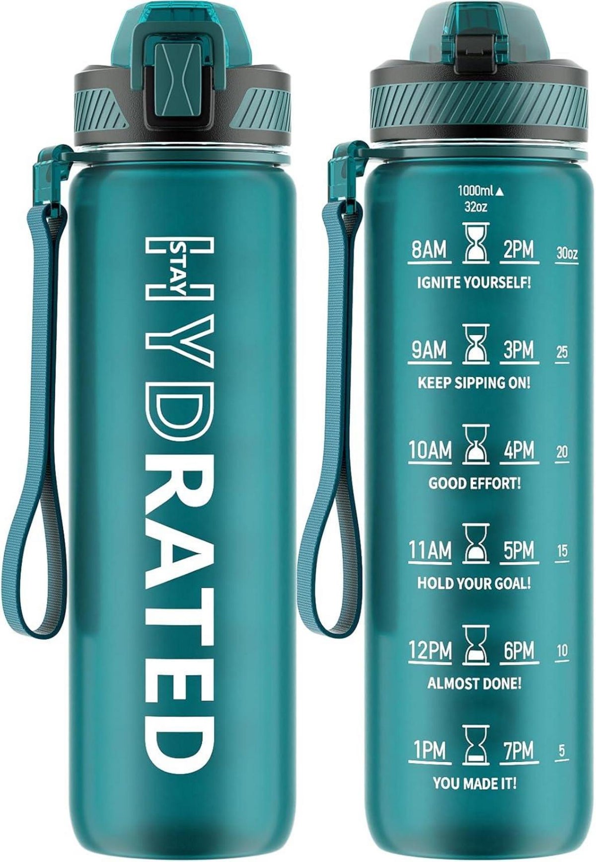 Sport Trinkflasche 1L BPA-frei Tritan Auslaufsicher Grün