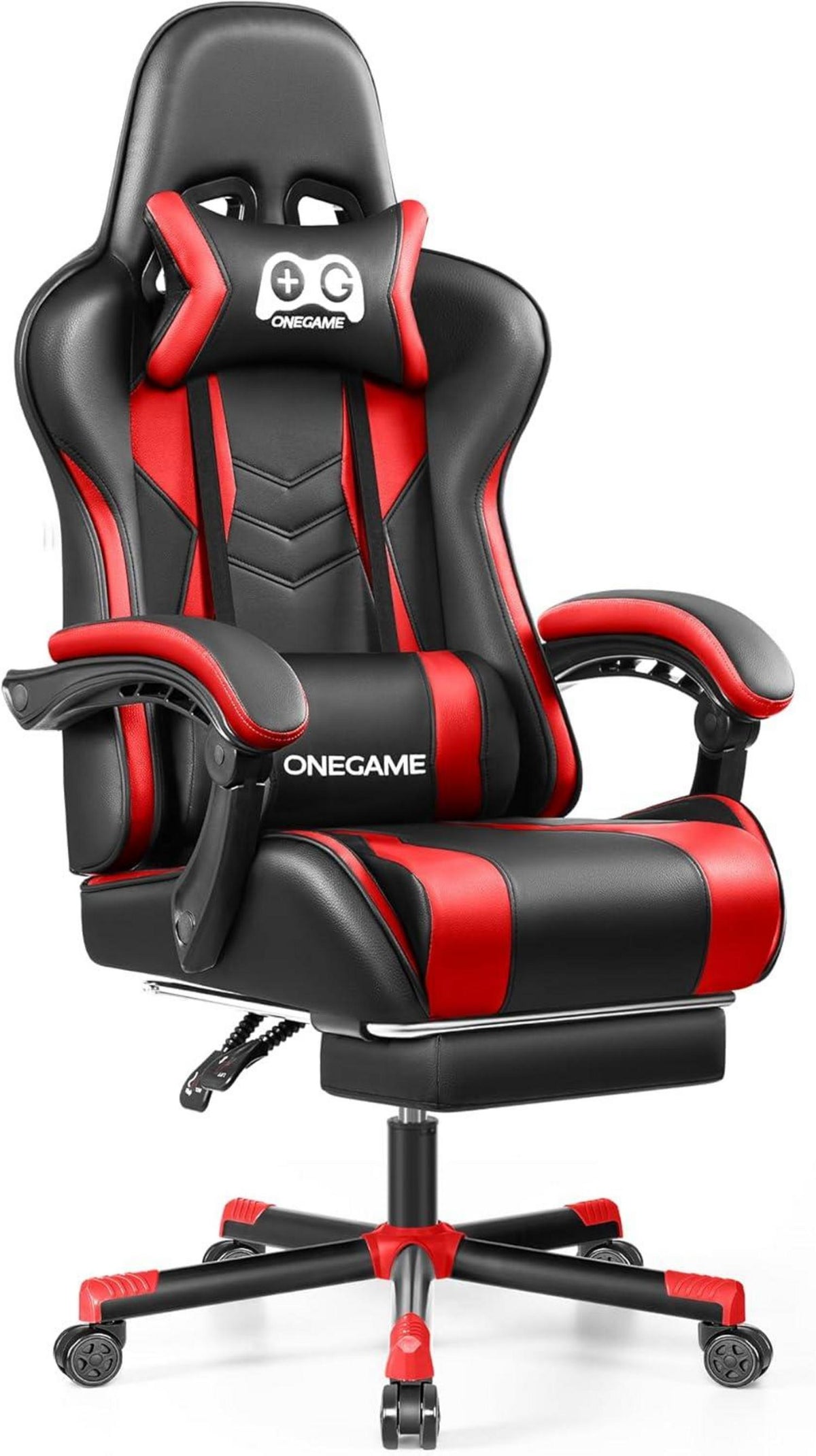 Ergonomischer Gaming Stuhl mit Fußstütze und 155° Neigungswinkel