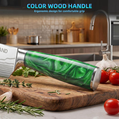 8-teiliges Küchenmesser Set aus Edelstahl mit Griff