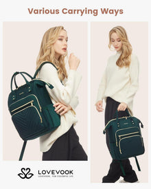 LOVEVOOK Rucksack Damen 17,3 Zoll Laptop Schulrucksack