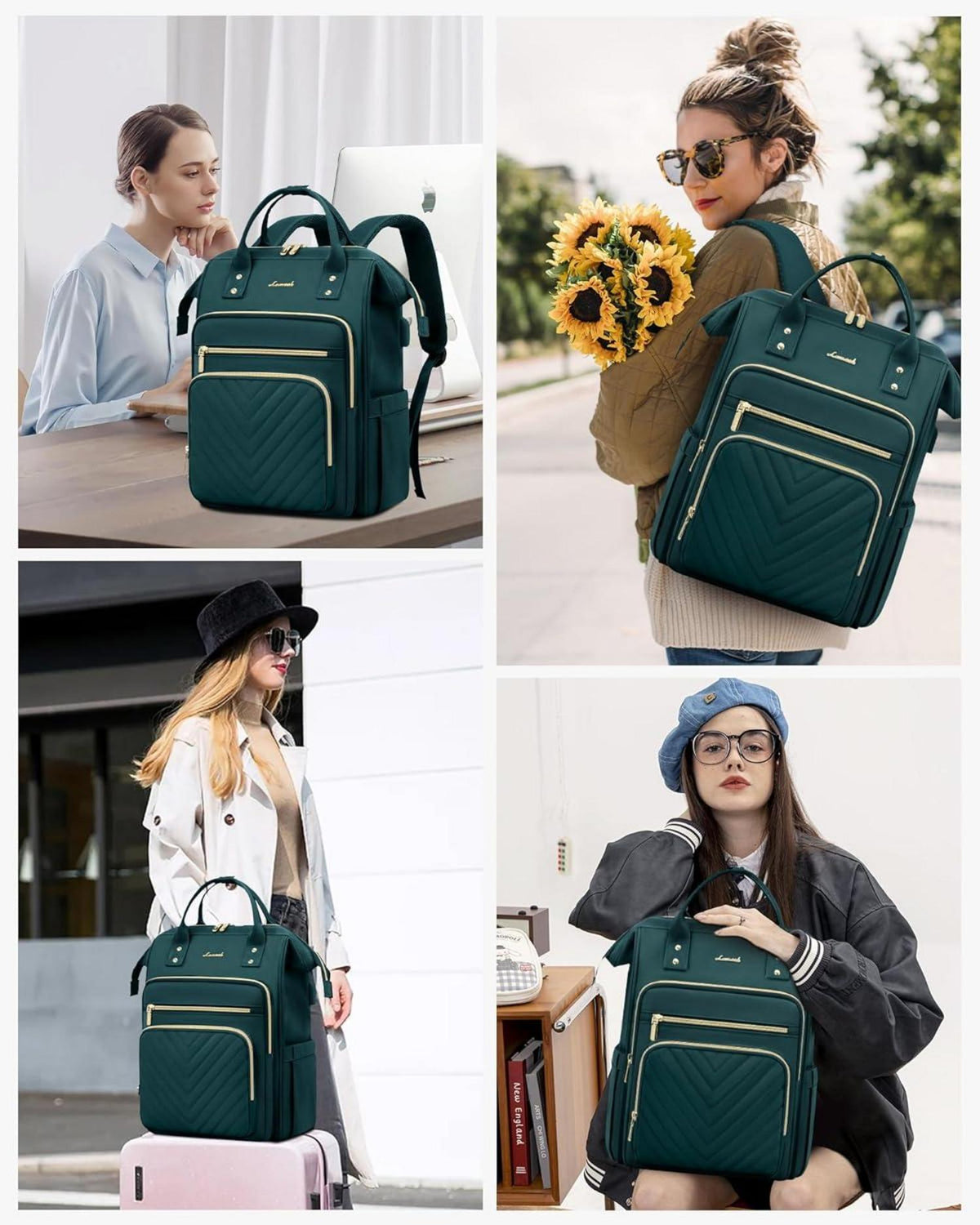 Rucksack Damen 17,3 Zoll Laptop Schulrucksack Wasserdicht für Reise