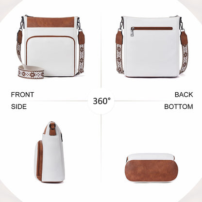 Roulens Damen Umhängetasche Weiches Veganes Leder Crossbody Schultertasche