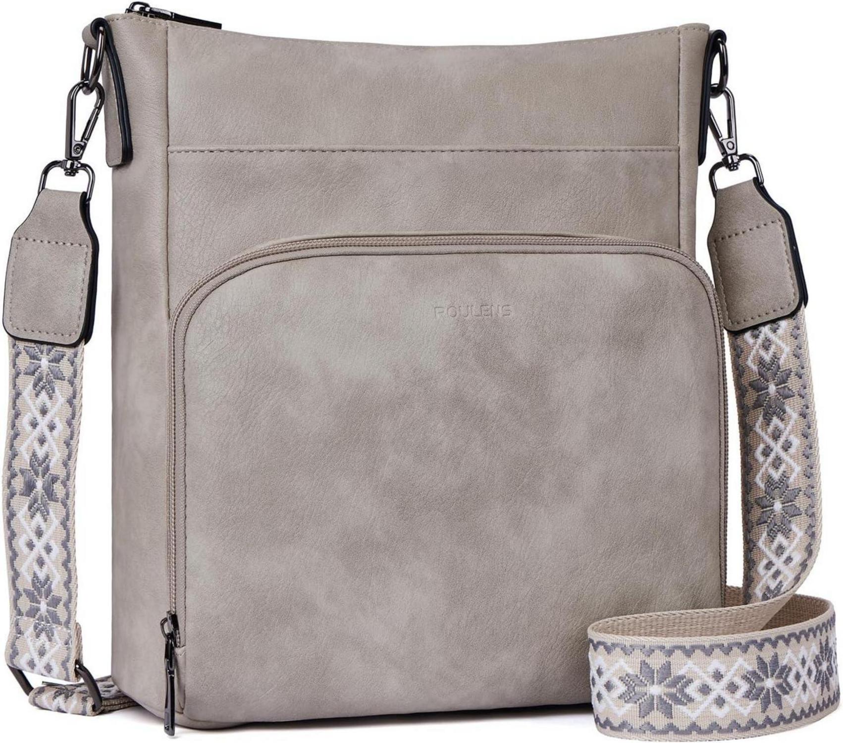 Damen Umhängetasche Mittelgroß Vegan Crossbody Schultertasche