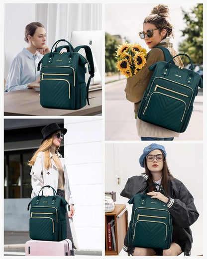 Rucksack Damen 15,6 Zoll Laptop Mädchen Wasserdicht elegant