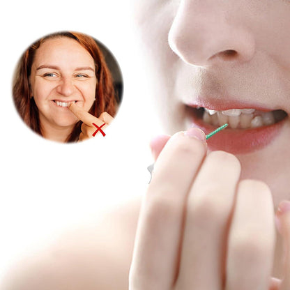 100 Interdentalbürsten zur Zahnzwischenraumreinigung mit Box, Grün