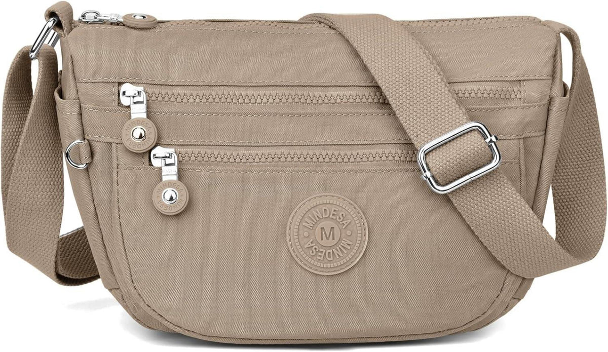 Umhängetasche Damen Wasserdicht Nylon Crossbody Bag Vielen Fächern