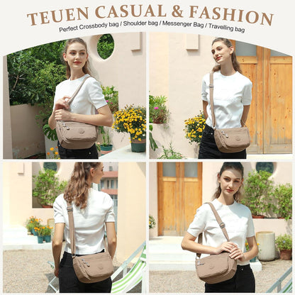 TEUEN Damen Umhängetasche Nylon Wasserdicht Crossbody Bag