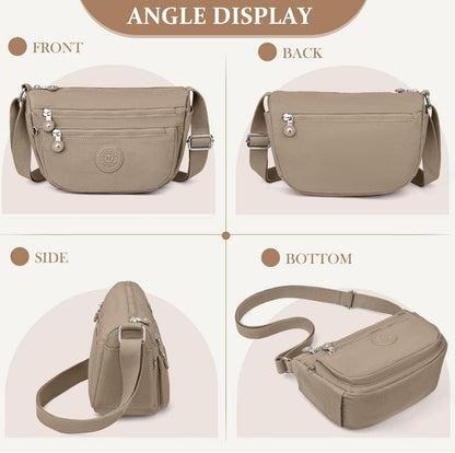 Umhängetasche Damen Klein Wasserdicht Nylon Crossbody Bag Casual
