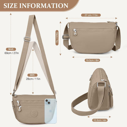 TEUEN Umhängetasche Damen Wasserdicht Nylon Crossbody Casual Handtasche
