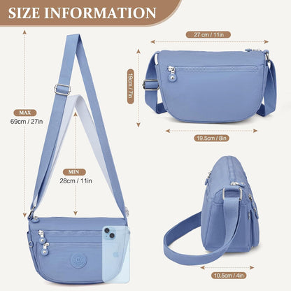 Umhängetasche Damen Klein Nylon Wasserdicht Crossbody Bag Casual