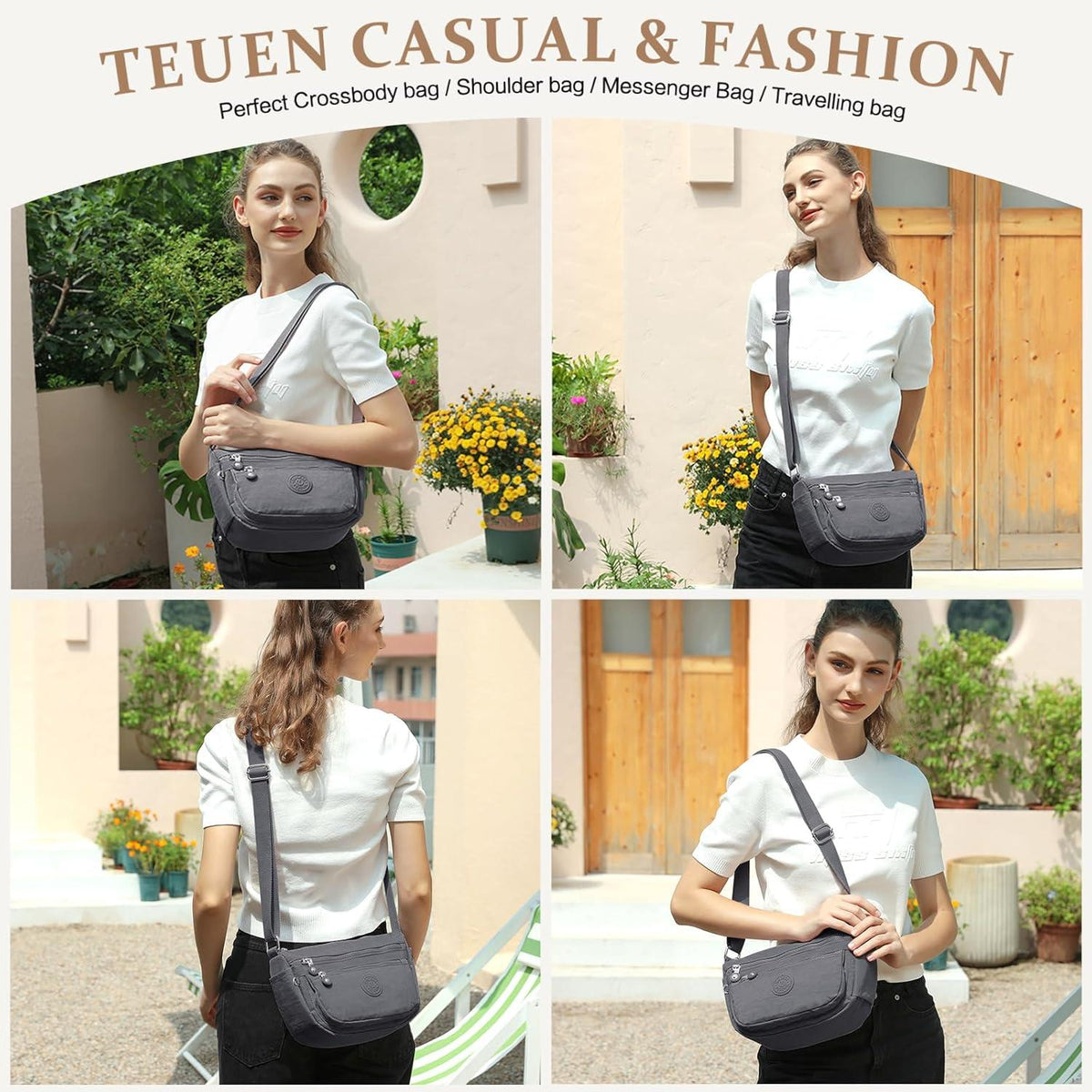 Kleine TEUEN Umhängetasche Damen Wasserdicht Crossbody Bag