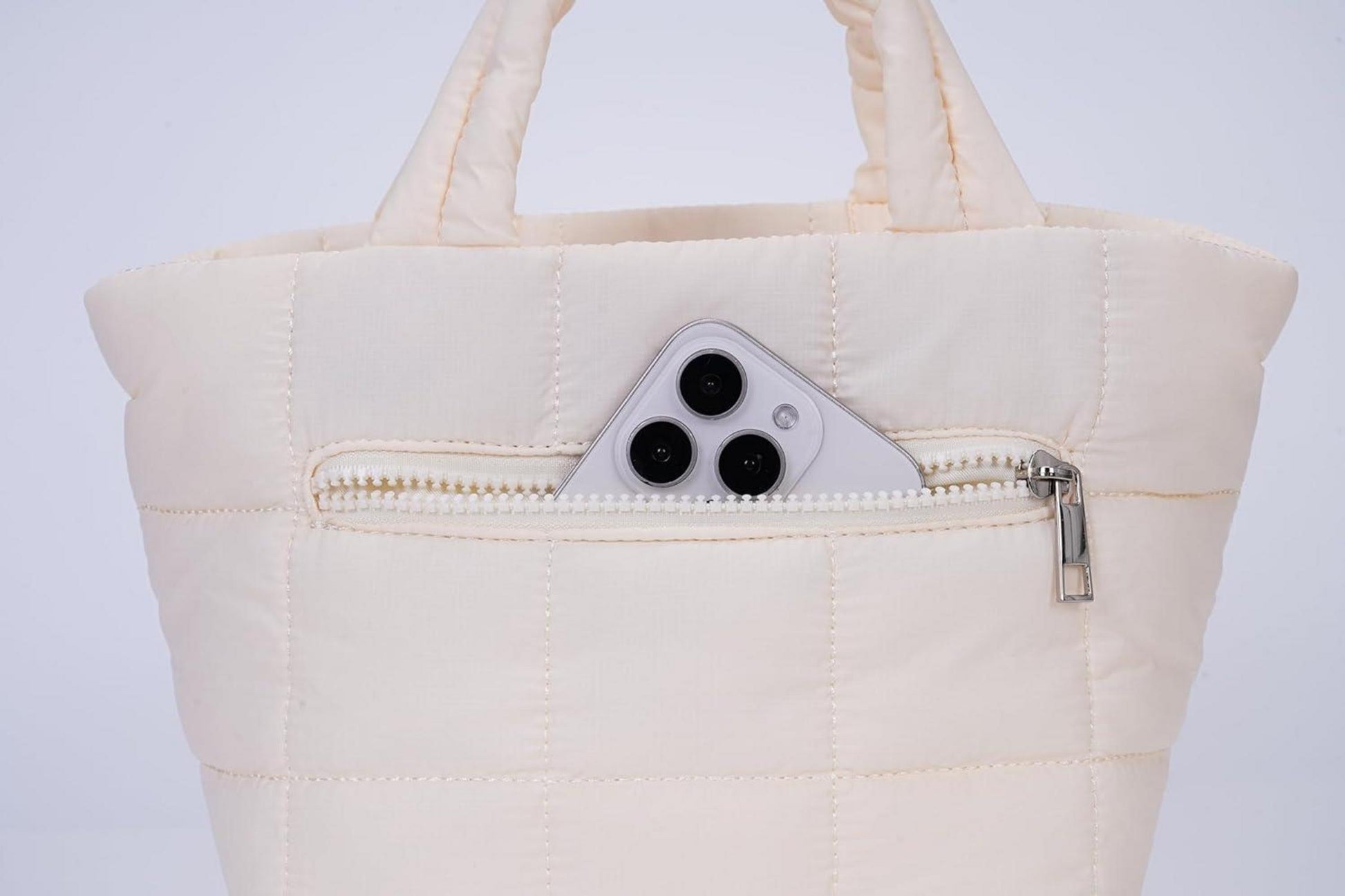 Mini Puffer Tote Bag mit abnehmbarem Schultergurt - Nylon