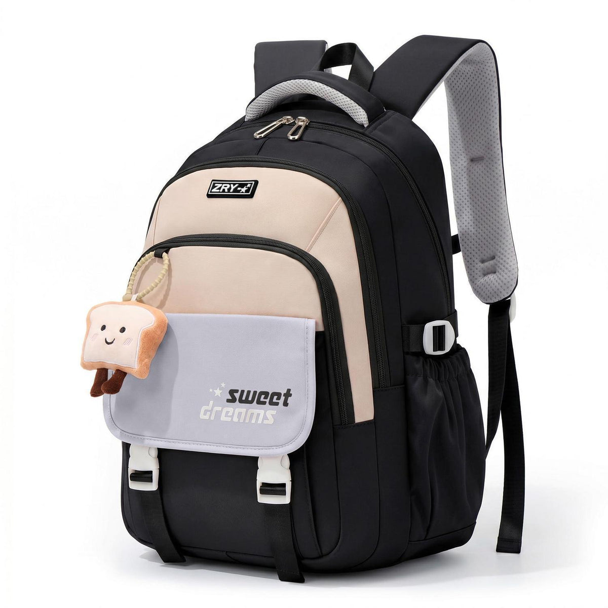 Schulrucksack Teenager Mädchen - 36L, Schwarz