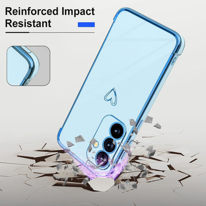 Samsung Galaxy S25 Hülle mit Herz Muster, galvanisiert, blau