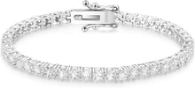 Moissanite Tennisarmband Silber 925 Damen 4mm 13,5 Karat VVS1 D Farbe