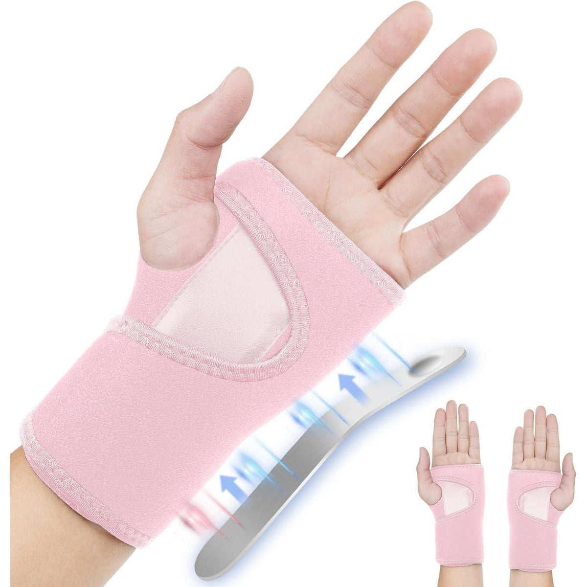 Handgelenkbandage mit Aluminiumstab für Schmerzlinderung und Stabilisierung (Links)