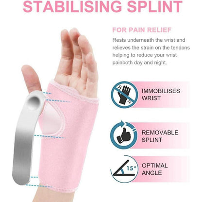 Handgelenkbandage mit Aluminiumstab für Schmerzlinderung und Stabilisierung (Links)
