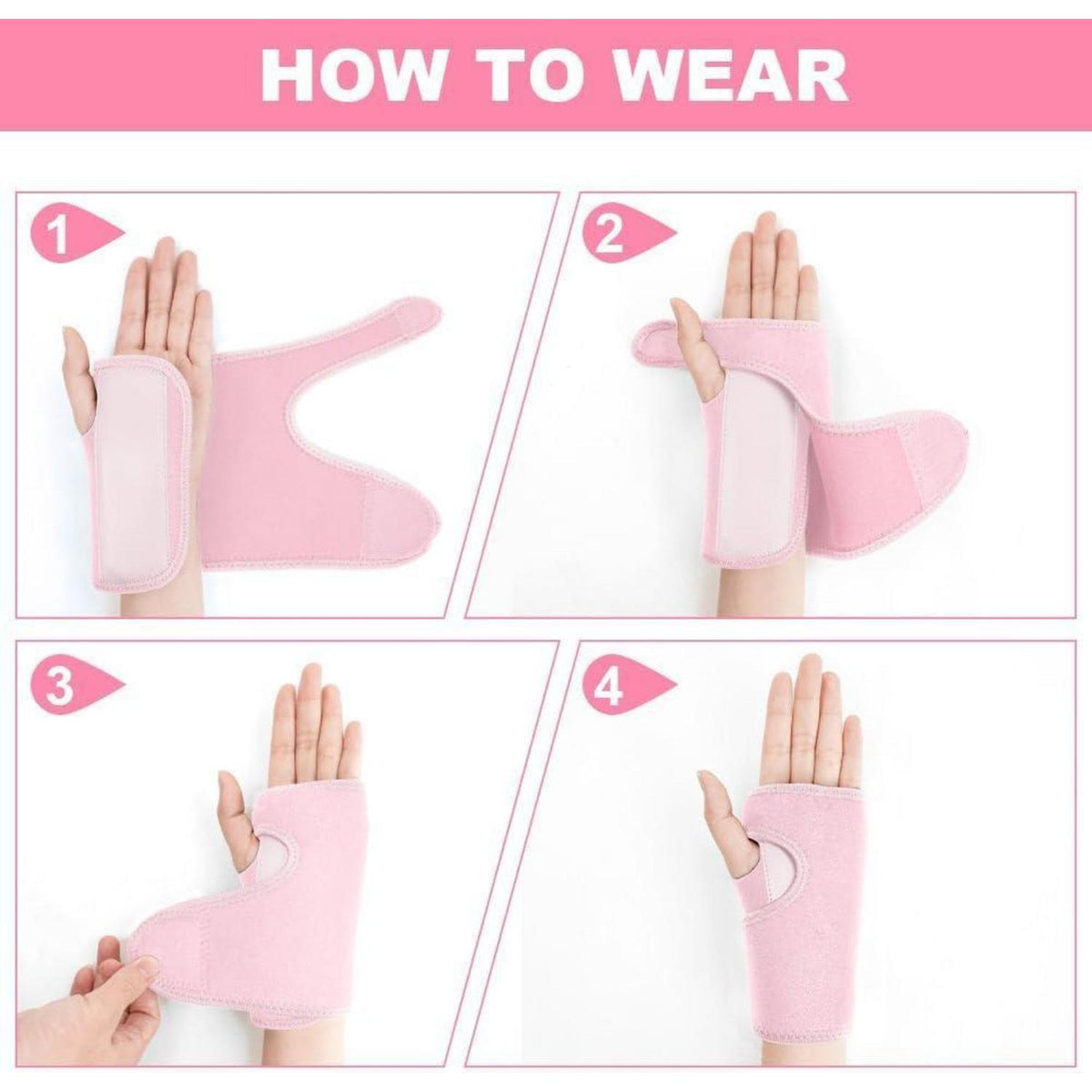 Handgelenkbandage mit Aluminiumstab für Schmerzlinderung und Stabilisierung (Links)