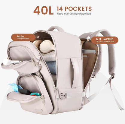 Rucksack Handgepäck 17.3 Zoll Laptop Damen Herren Groß Urlaub Business