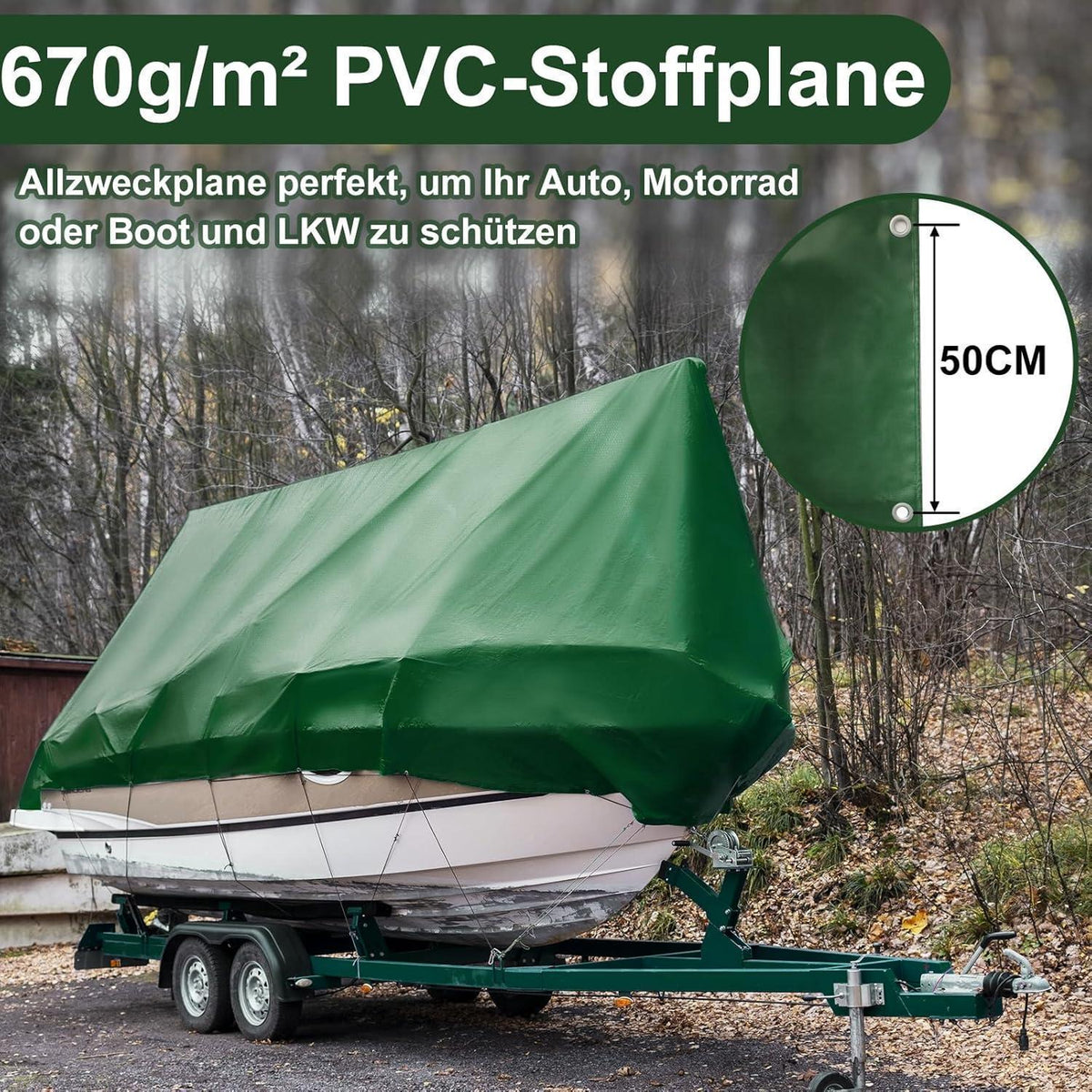 LKW Abdeckplane 4x8m | Premium PVC Plane mit Ösen – Wasserdicht & Reißfest