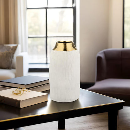 Keramik Vase Beige – Minimalistisch Moderne Deko Vase Weiß