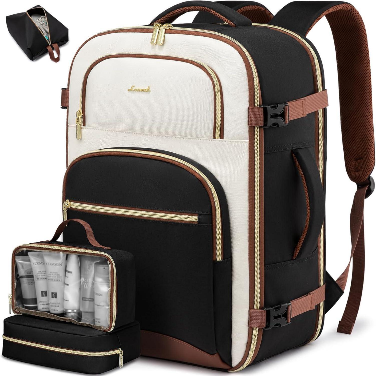 Handgepäck Rucksack 40L mit Laptopfach, Reiserucksack Damen