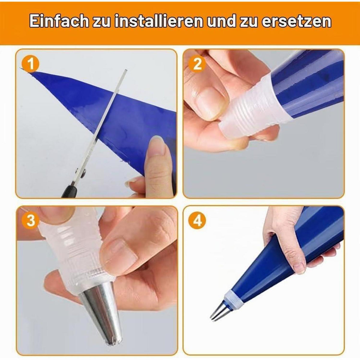 30x Einweg Spritzbeutel Set – 52cm Groß & Reißfest