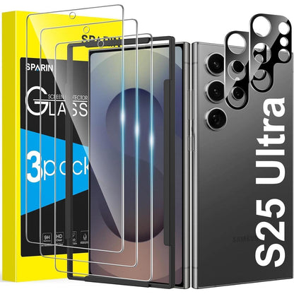 Displayschutzfolie für Samsung Galaxy S25 Ultra – 3er Set mit Kameraschutz