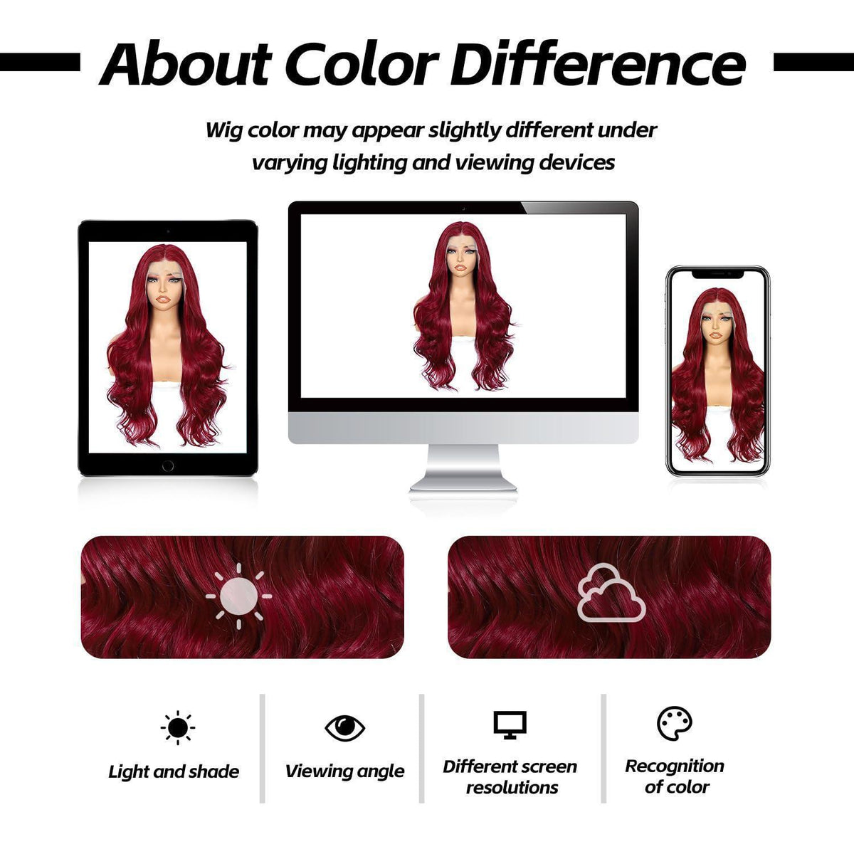 Rote Körperwelle Lace Front Perücke Synthetisch 26 Zoll