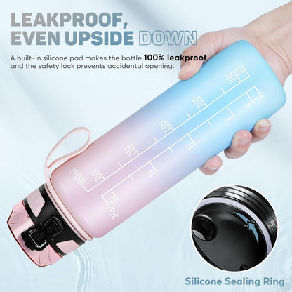 FULDENT Trinkflasche 1L Sport Wasserflasche BPA Frei