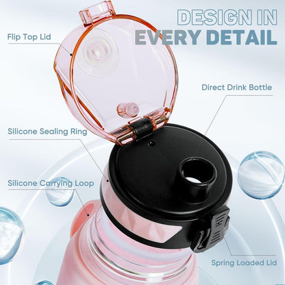 Trinkflasche 1L BPA-frei mit rutschfestem Gummi Grip