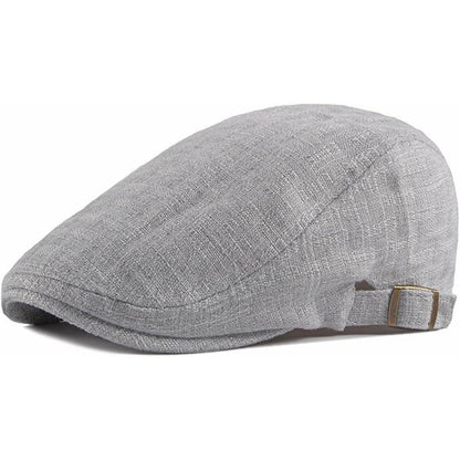 Schiebermütze Herren Sommer Dünn - Atmungsaktive Flatcap Hellgrau