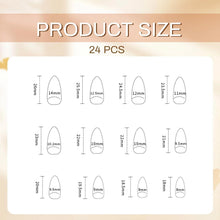 24 Stück French Tip Press On Nails Mittel Länge Bohemian