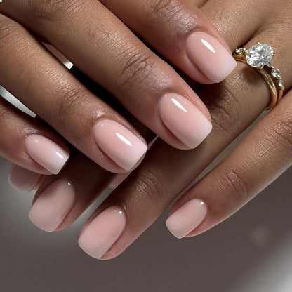 Press on Nails 24 Stück Kurz Gradient Französische Spitzen Falsche