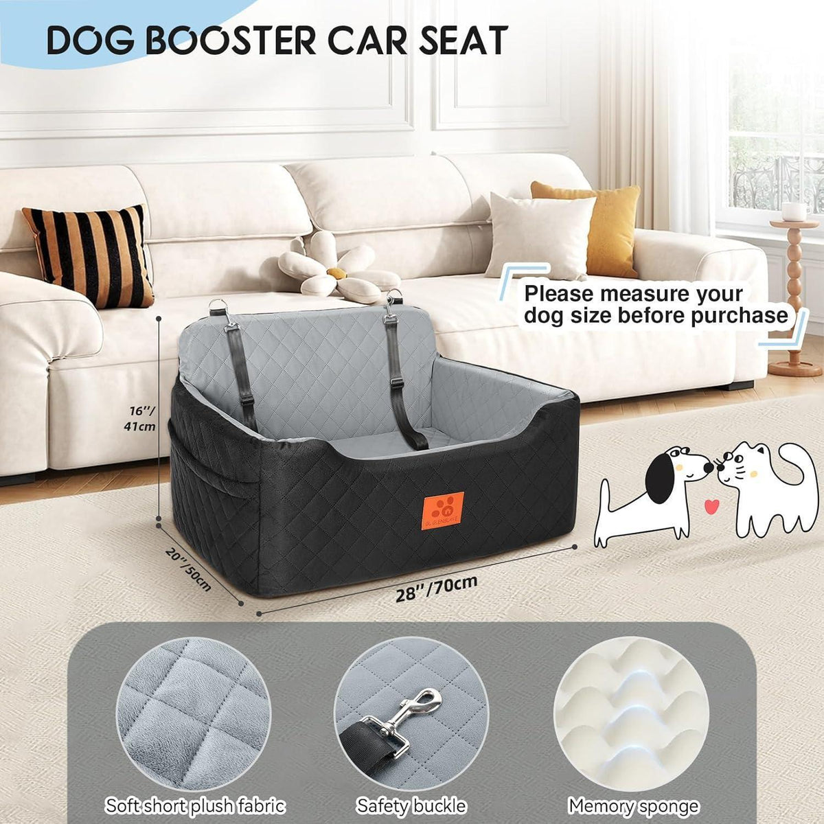 Hundesitz Auto – Komfortabler Autositz für Hunde bis 22kg