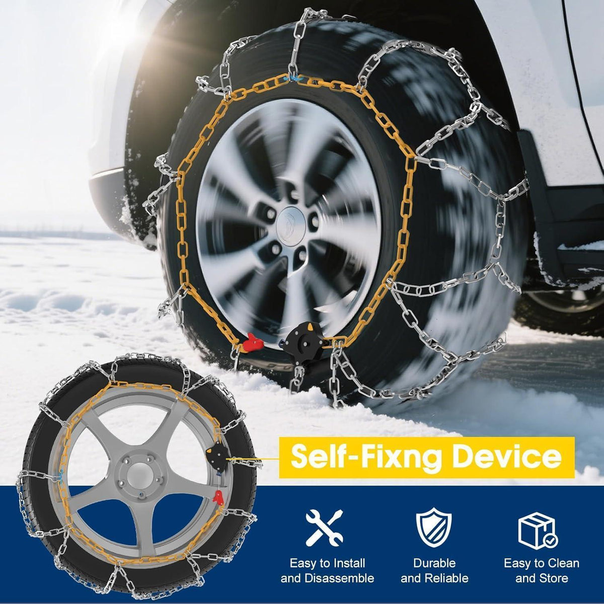 Automatische Schneeketten 140 – Schnelle Montage & EN 16662