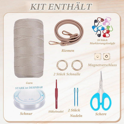Häkelset Tasche für Anfänger mit Video-Tutorial