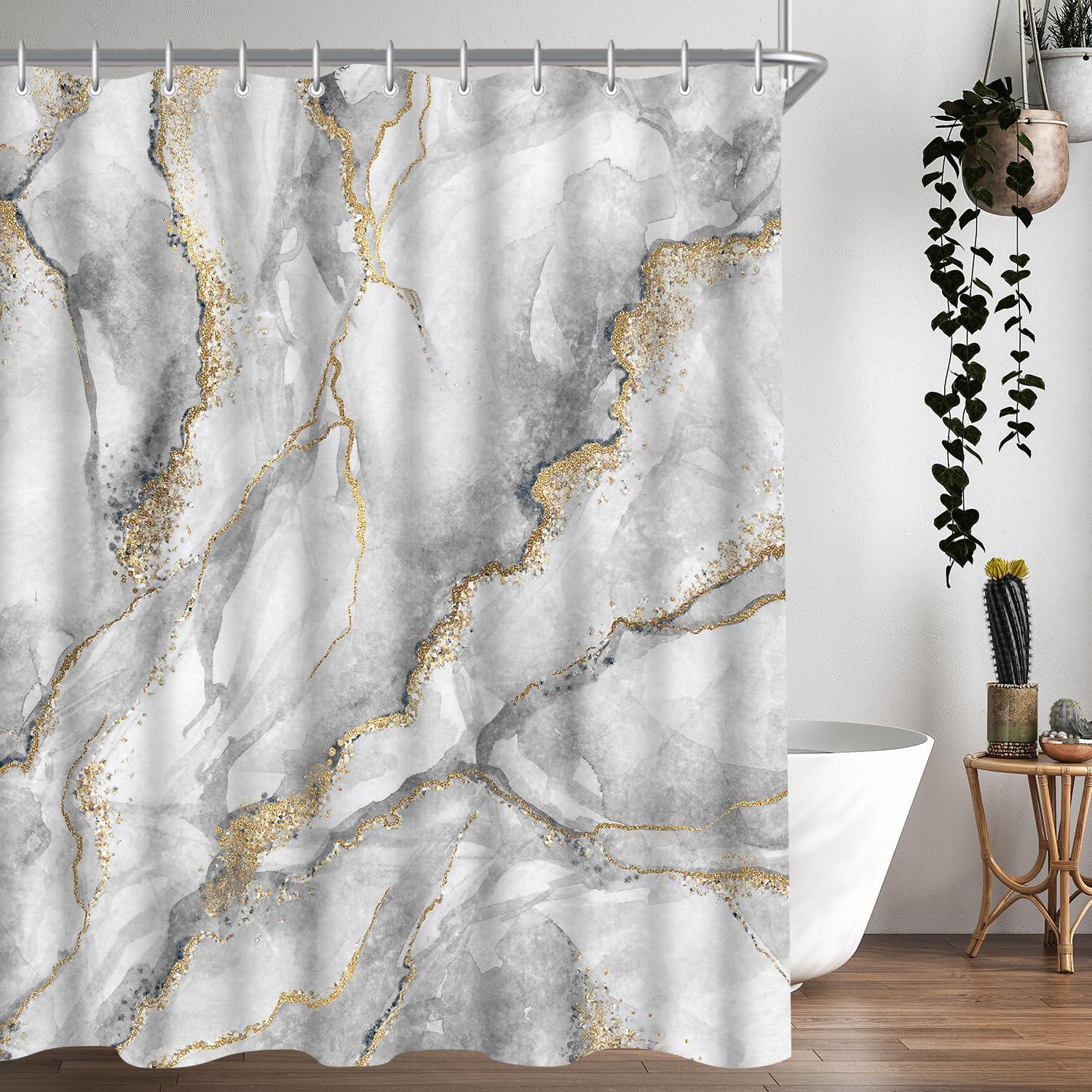 Duschvorhang 180x200cm Marmor antibakteriell wasserabweisend