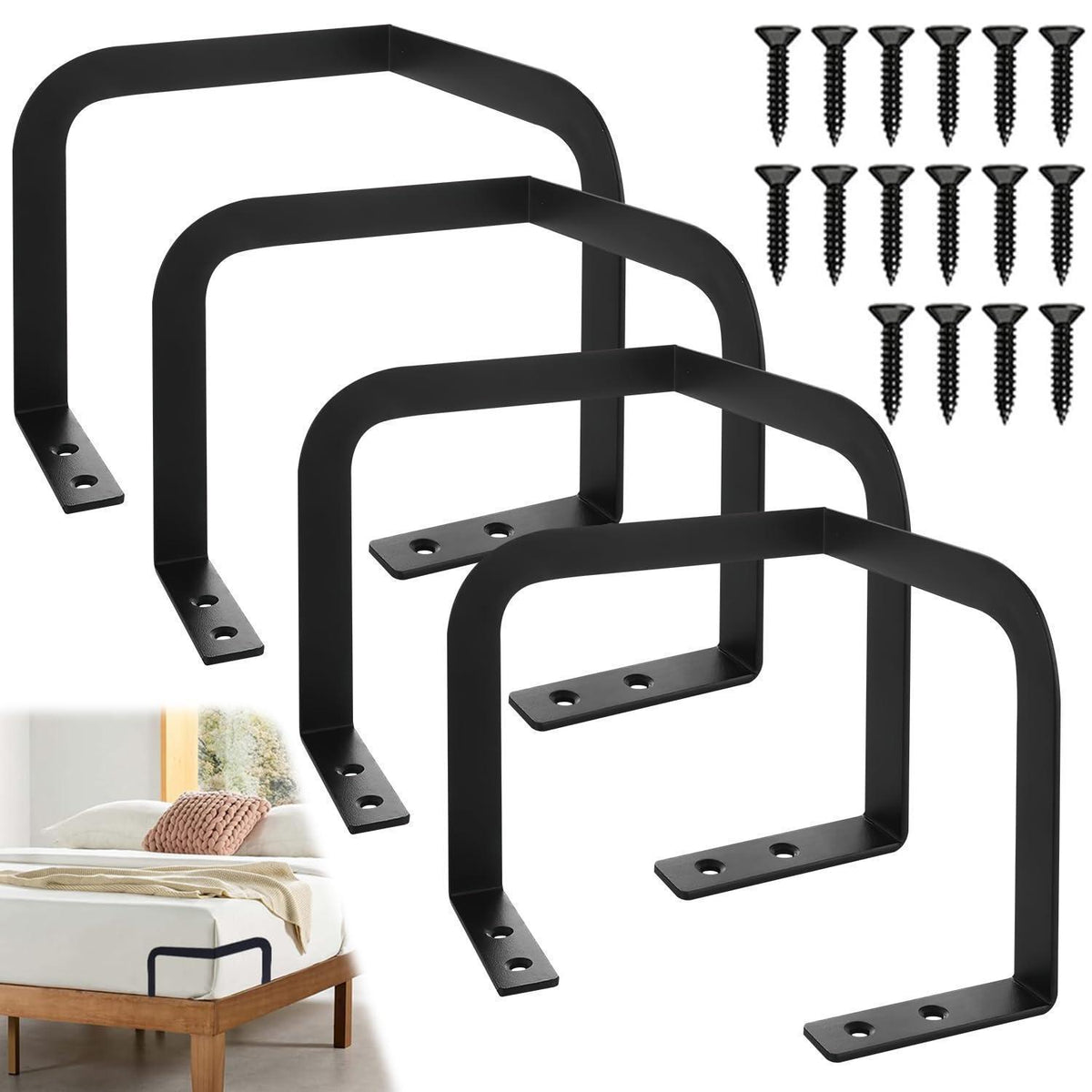 Matratzenverbinder Set 4er-Pack – Stabilisatoren für Bett & Matratze