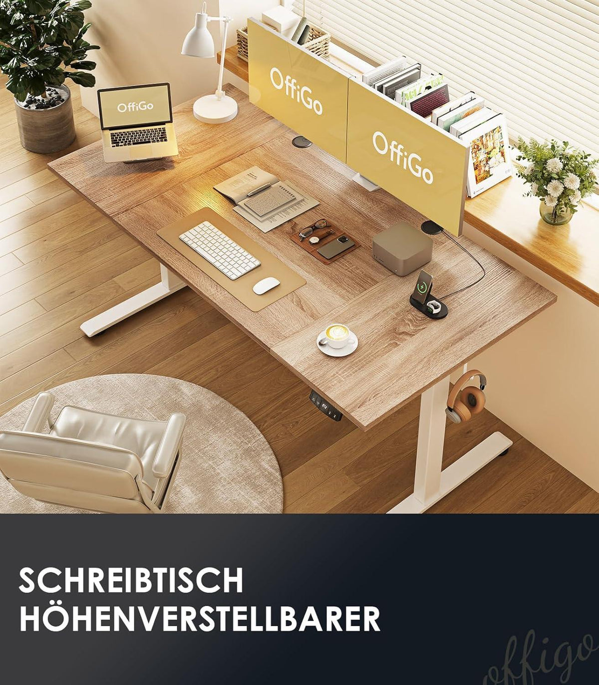 Elektrischer höhenverstellbarer Schreibtisch 160 cm mit Memory-Funktion