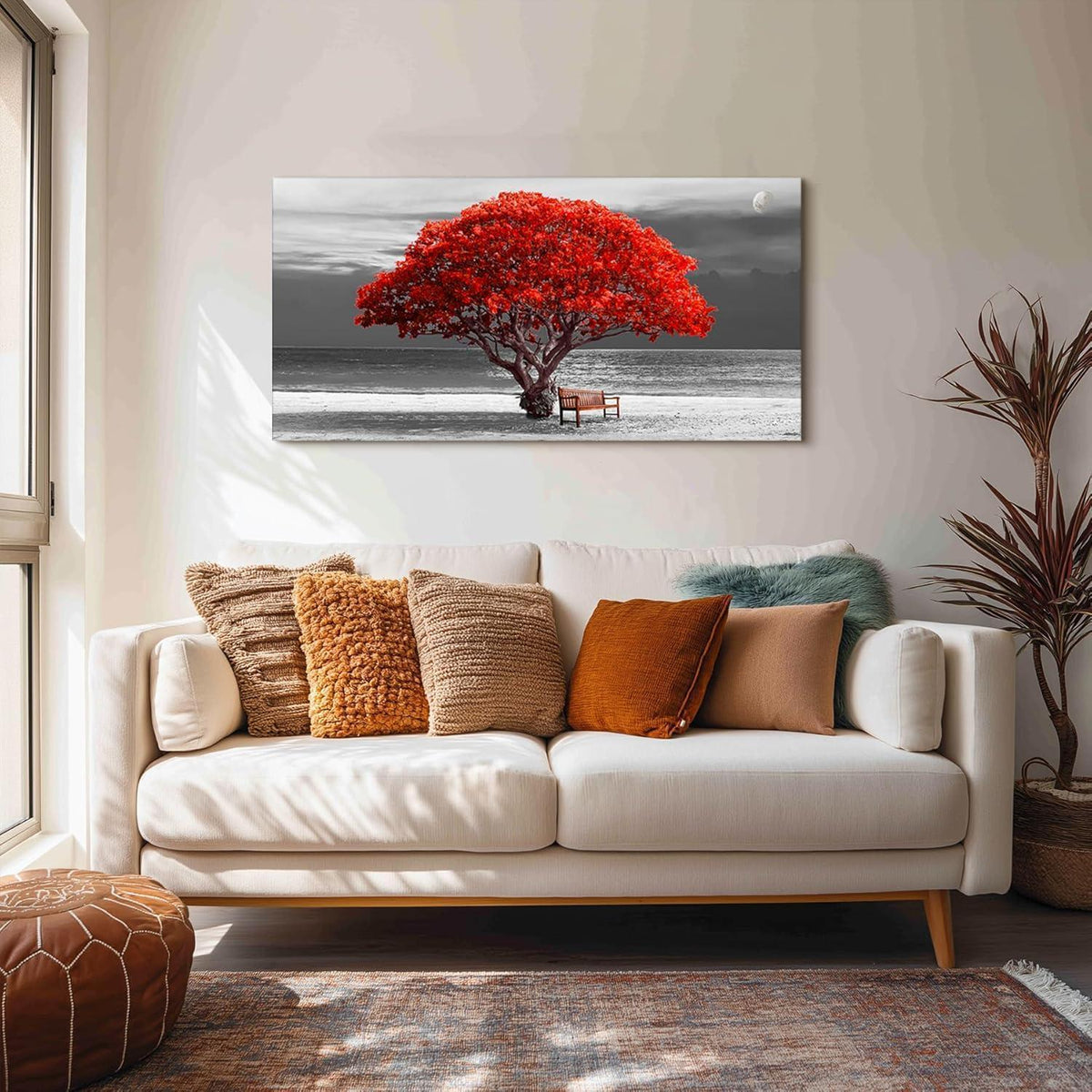 Leinwandbild Baum des Lebens XXL – Modernes Wandbild 59x119 cm