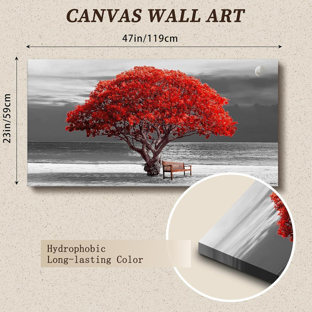Leinwandbild Baum des Lebens XXL – Modernes Wandbild 59x119 cm